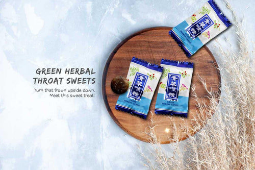 Green Herbal Throat Sweets (140g) - edibee.co