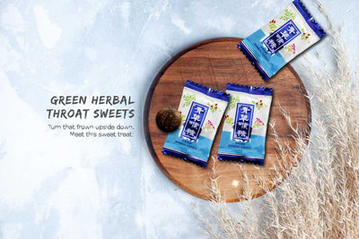 Green Herbal Throat Sweets (140g) - edibee.co